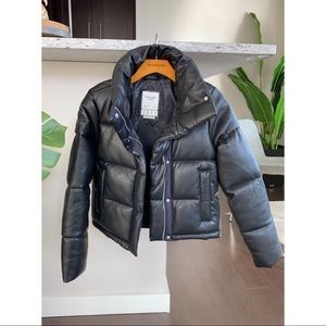Vegan Leather Mini Puffer - Abercrombie